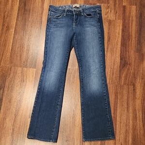 PAIGE Benedict Canyon Dark Blue Boot Cut Jeans Size 28
